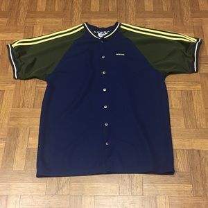 Vintage Adidas Jersey Style Button-Up